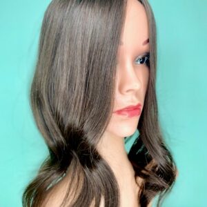 Jessy 16" Virgin Human Hair Topper Medium Brown