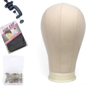 Canvas Head (For Styling your Wig or Topper) 21" Comes with table clamp for styling