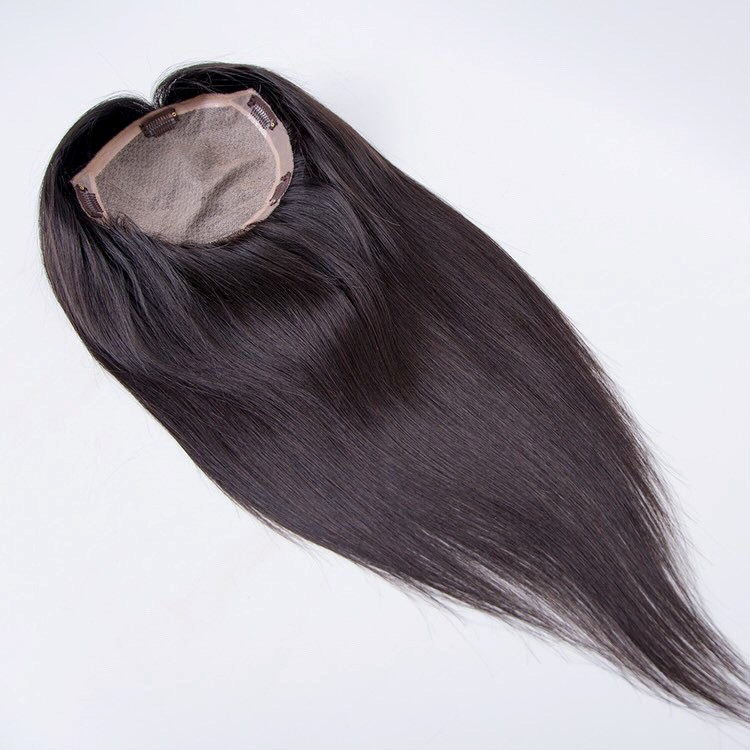 100% Premium Remy Human Hair Topper 2# Dark Brown