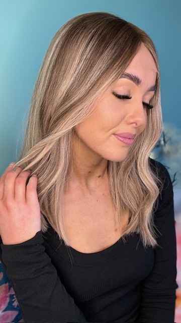 Emma 16"/Blonde Mix Balayage Human Hair Wig - Image 4