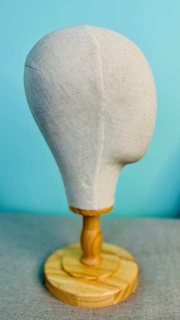 NEW Luxury Head Shaped Wig /Topper stand with Wood Base - Image 2