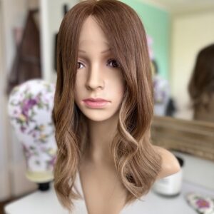 Ava 16"/Medium Brown Balayage Human Wig