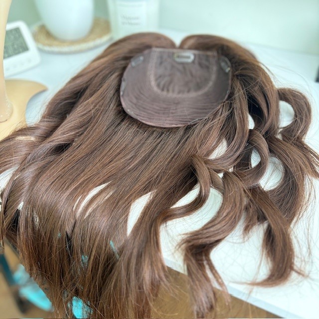 Carrie 22" Silk Topper Medium Brown Human Hair - Image 5